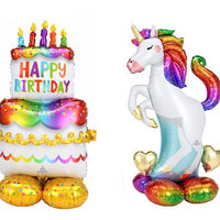 Birthday Cake Unicorn Airloonz Balloons AIR FILLED ONLY