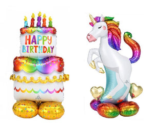 Birthday Cake Unicorn Airloonz Balloons AIR FILLED ONLY