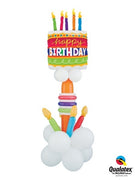 Birthday Cake Candles Balloon Stand Up