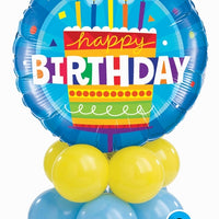 Birthday Cake Balloon Table Centerpiece