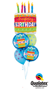 Birthday Cake Candles Polka Dots Balloon Bouquet
