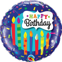 18 inch Birthday Candles Confetti Balloon with Helium