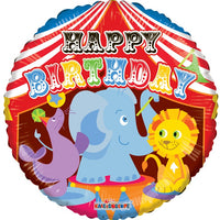18 inch Birthday Circus Tent Animals Foil Balloon with Helium