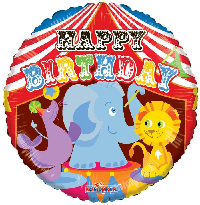 18 inch Birthday Circus Tent Animals Foil Balloon with Helium