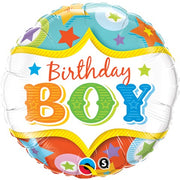 18 inch Circus Carnival Birthday Boy Foil Balloon with Helium