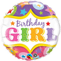 18 inch Circus Carnival Birthday Girl Foil Balloon with Helium