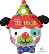 18 inch Birthday Circus Puppy Dog Foil Balloon with Helium