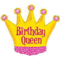 Birthday Queen Crown Balloons with Helium and Weight