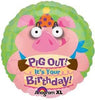 18 inch Birthday Funny Pig Eye Poppers Balloon with Helium