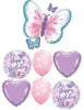 Birthday Flutters Butterfly Balloon Bouquet with Helium and Weight