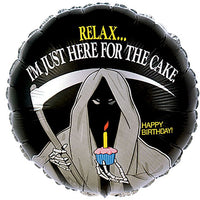18 inch Birthday Humour Grim Reaper Foil Balloon with Helium