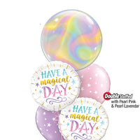 Birthday Have A Magical Day Iridescent Swirls Balloons Bouquet