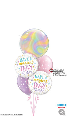 Birthday Have A Magical Day Iridescent Swirls Balloons Bouquet