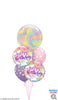 Unciorn Birthday Iridescent Swirls Balloon Bouquet