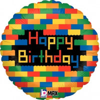 18 inch Birthday Lego Blocks Foil Balloon with Helium