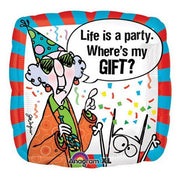 18 inch Birthday Maxine Life Is A Party Foil Balloon with Helium