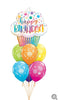 Birthday Cupcakes Sprinkle Dots Balloon Bouquet with Helium Weight