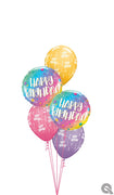Birthday Ombre Dots Sprinkles Balloons Bouquet