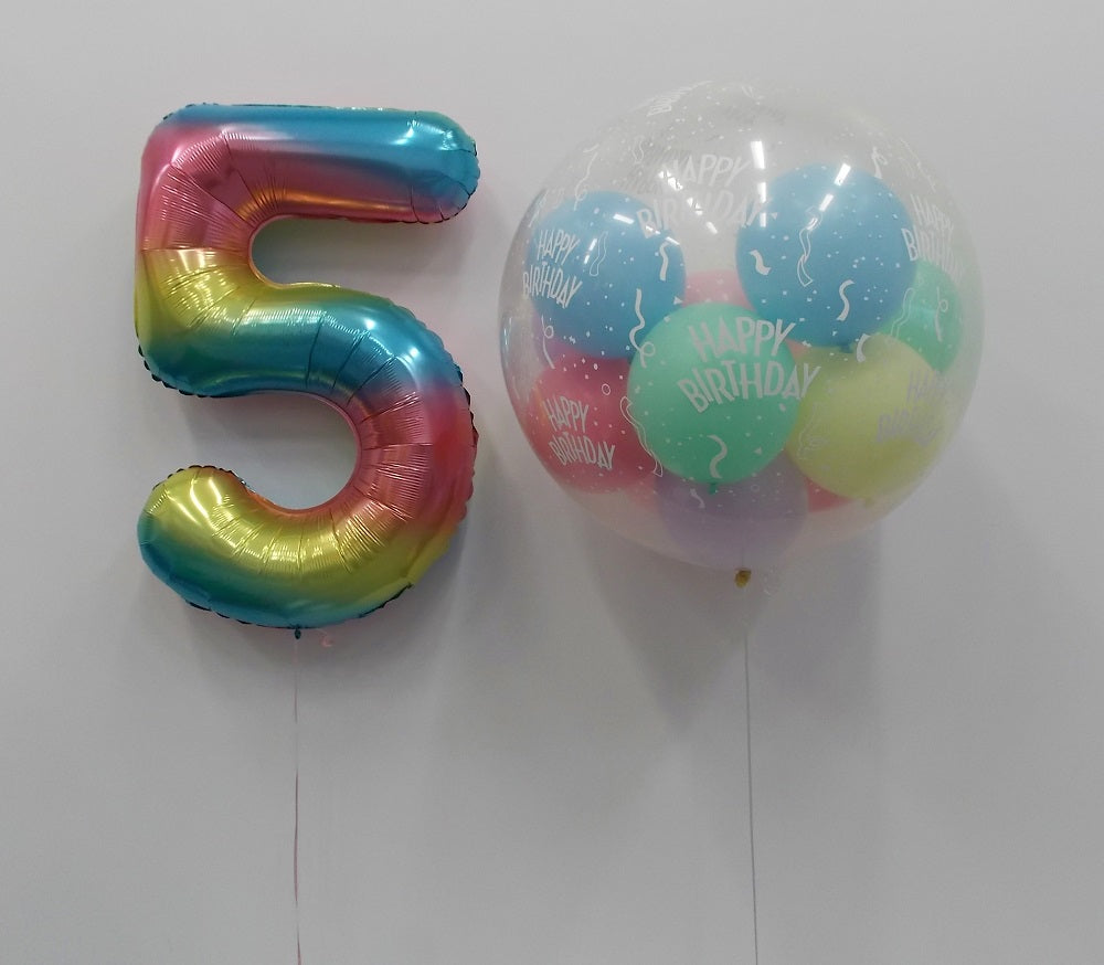 Birthday Pick An Age Pastel Number Gumball Balloons