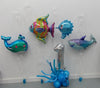 Birthday Fishes Bouquets and Pick An Age Silver Number Marquee