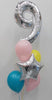 Birthday Pick An Age Silver Number Balloons Bouquet