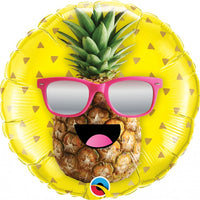 18 inch Luau Birthday Pineapple Sunglasses Balloon with Helium