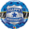 18 inch Birthday Police Badge Foil Balloon with Helium