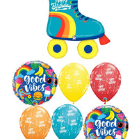 Roller Skate Good Vibes Birthday Balloons Bouquet