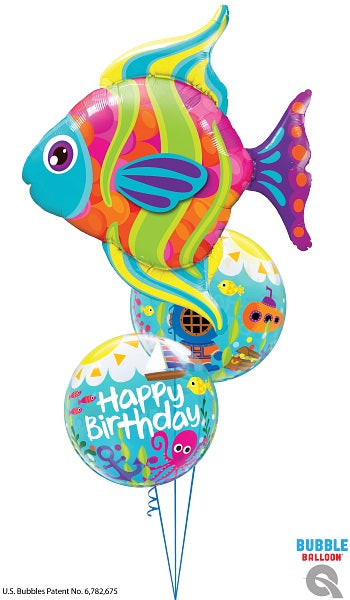 Tropical Fish Maritime Birthday Balloon Bouquet with Helium Weight  Balloon  Place 100-12211 First Ave, Richmond BC V7E 3M3 GST NUMBER 813999539