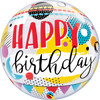 22 inch Happy Birthday Circles Dots Bubble Balloons with Helium