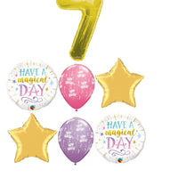 Birthday Magical Pick An Age Gold Number Balloons Bouquet