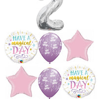 Birthday Magical Pick An Age Silver Number Balloons Bouquet