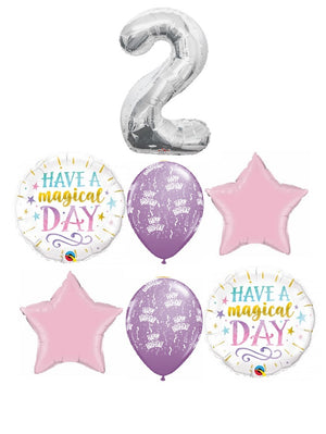 Birthday Magical Pick An Age Silver Number Balloons Bouquet