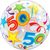 50 Birthday Milestone Age Brilliant Stars Bubbles Balloon