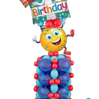 Birthday Smiley Party Guy Balloon Stand Up