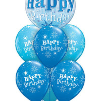 Birthday Sparkle Blue Balloon Bouquet