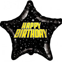 18 inch Outer Space Happy Birthday Star with Helium