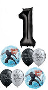 Black Panther Pick An Age Black Number Birthday Balloon Bouquet