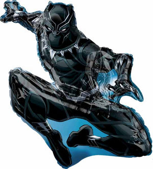 Black Panther Shape Foil Balloon with Helium and Weight