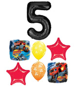 Blaze Monster Truck Pick An Age Black Number Birthday Balloon Bouquet