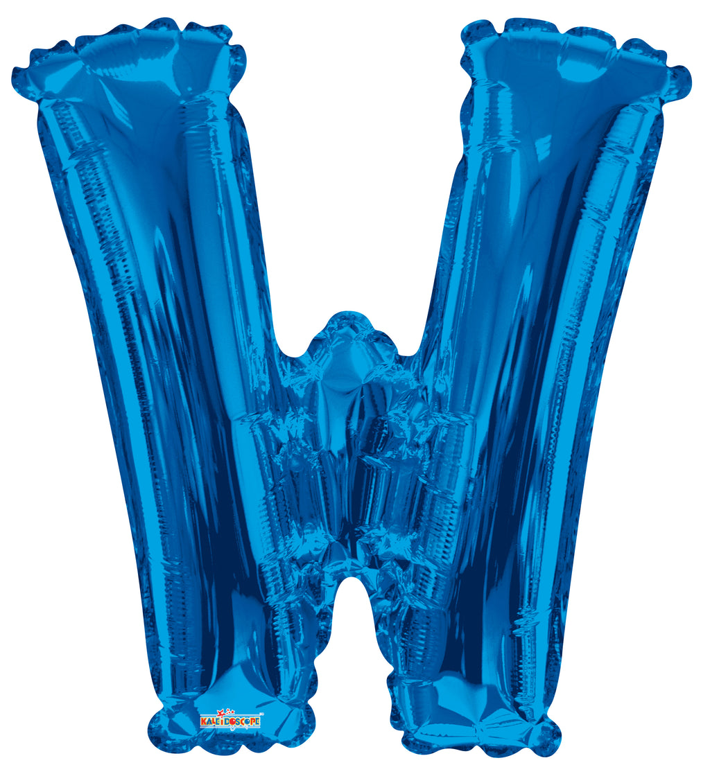 Blue Jumbo Balloon Letter W (Includes Helium and Weight)