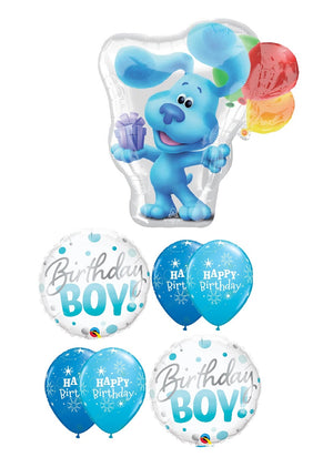 Blues Clues Birthday Boy Balloon Bouquet with Helium and Weight