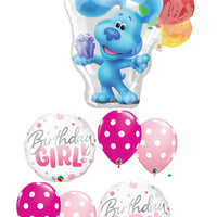 Blues Clues Birthday Girl Dots Balloon Bouquet with Helium and Weight