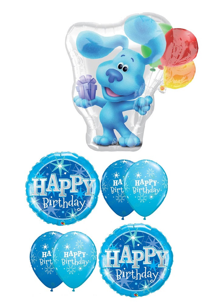 Blues Clues Happy Birthday Balloon Bouquet with Helium and Weight