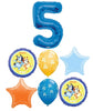 Bluey Bingo Pick An Age Blue Number Happy Birthday Balloon Bouquet