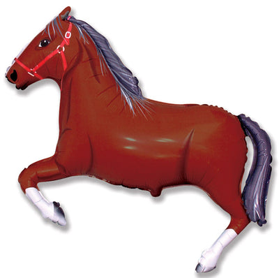 Farm Animals Brown Horse Shape Balloons with Helium and Weight
