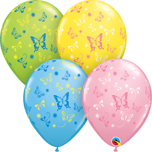 11 inch Butterflies Balloons with Helium and Hi Float