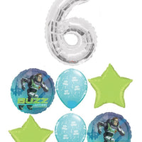 Lightyear Movie Pick An Age Silver Number Birthday Balloons Bouquet