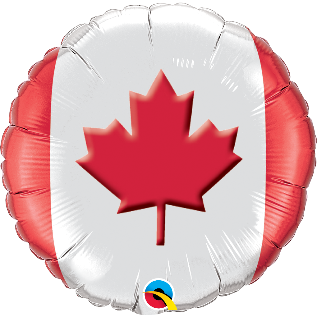 18 inch Canada Day Maple Leaf Flag Foil Balloons with Helium