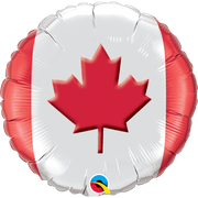 18 inch Canada Day Maple Leaf Flag Foil Balloons with Helium
